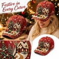 thumbnail image 2 of GrmtClth Christmas Tree Baseball Cap Printed Trucker Hat Festive Holiday Costume Accessory Adjustable Red Dad Hat for Adults Daily Wear, 2 of 8