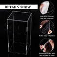 thumbnail image 4 of 6.3x6.3x12Inch Clear Acrylic Display Case Self-Assembly Rectangle Acrylic Boxes for Display Dustproof Protection Showcase with Black Base Storage Box for Action Figures Collectibles, 4 of 6