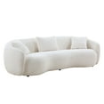 thumbnail image 6 of Kevinplus 93.6" Modern Curved Sofa with 3 Pillows 4-Seat Mid Century Cloud Sofa Boucle Fabric Couch for Bedroom Office Apartment (Beige), 6 of 7