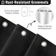 thumbnail image 4 of Seasonwood Farmhouse Shower Curtain Shabby Chic Black Shower Curtain with 12 Hooks 72'' x 72'', 4 of 9