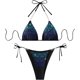 thumbnail image 1 of Conjunto de bikini con diamantes de imitación para mujer, traje de baño con cadena de brasier push-up Negro - M Negro - M Xishao ropa, 1 of 2