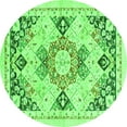 thumbnail image 1 of Ahgly Company Indoor Round Abstract Green Modern Area Rugs, 3' Round, 1 of 4