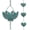 Antique Blue, variant on Topadorn Rain Chain, 8.6 FT Flower Leaf Metal Rain Chain, Functional and Decorative Replacement for Gutter Downspouts, Adjustable, Antique Gold