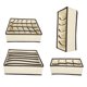 thumbnail image 3 of Caja de almacenamiento de ropa interior, 4 piezas, cajón para calcetines, soporte para ropa interior, caja de almacenamiento de calcetines, uso práctico, 3 of 12