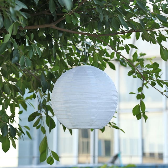 Lámpara colgante redonda resistente al agua con energía solar para bodas adornos de eventos de Navidad