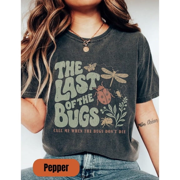 Retro Folk Music Inspired Shirt Vintage Dragonfly Butterfly Wildflower Graphic Nature Lover Tee Unisex Cotton T-Shirt, Sizes S-3XL