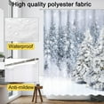 thumbnail image 6 of Christmas Shower Curtain 72" x 72" Winter Forest Snowy Pine Trees Home Bathroom Decorations Winter Wonderland Bathtub Curtain Set with 12 Hooks, 6 of 6