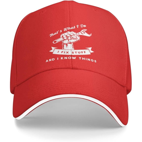 I Fix Stuff and I Know Things Trucker Hat Baseball Cap Funny Outdoor Travel Dad Caps