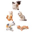 thumbnail image 4 of Juego de Figuras de Gatitos Soledad para manualidades Regalo de Navidad Y cumpleaños Paquete de 5 Figuras de Gatos en miniatura, 4 of 10