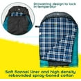 thumbnail image 2 of Flannel Lined Grey&Blue(-5 ℃ ) 1 Person Mummy Sleeping Bag, 2 of 6