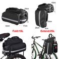 thumbnail image 2 of Bolsa a cuestas para bicicleta Bolsa para asiento trasero Portaequipajes impermeable para bicicletas Bolsa portaequipajes Bolsa para cuadro portátil Bolsa para bicicletas con impermeable y correa para JFHHH pequeña, 2 of 5