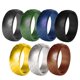 thumbnail image 2 of de bodas de silicona de 7 piezas: alianza segura para ejercicio, trabajo, gimnasio, personal de primeros de auxilios, recomendado para hombres Dise Yinane Banda de anillo de silicona, 2 of 8