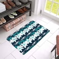 thumbnail image 3 of MKHERT Tropical Frangipani Flowers with Palm Trees and Stripes Doormat Rug Home Decor Floor Mat Bath Mat 23.6x15.7 inch, 3 of 3