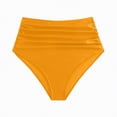 thumbnail image 4 of HCNTES High Waisted Bikini Bottoms Ruched Tummy Control Swimsuits Bottoms Sexy Swim Bottom Bathing Suits for Women(M,a7-Yellow), 4 of 5