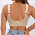 thumbnail image 4 of Alun Push up Seamless Bras for Women Wireless Supportive Anti-Sagging No Underwire Plunge Bra Fashion Texture Design Full Coverage Beauty Back Soft Comfort Bralettes Beige L, 4 of 4
