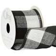 thumbnail image 3 of (3 pack) Offray Ribbon, White and Black Buffalo Check 2 1/2 inch Wired Edge Woven Ribbon for Crafts, Gifting, and Wedding, 9 feet, 1 Each, 3 of 7