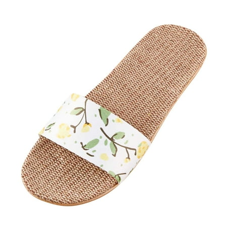 OJSFQUFP Sandals for Women Slippers for Fashion Ladies Ladies Breathable Bohemia Beach Slip On Shoes Flats Casual Sandals Gifts for Older Women Over 70 Yellow 40