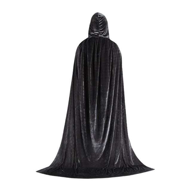 Capa con capucha de terciopelo para niños de Halloween, accesorio ligero para la piel, agradable 90cm