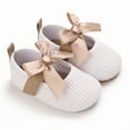 thumbnail image 2 of Yoyauz Baby Girl Mary Jane Shoes Anti Slip Rubber Sole Ballet Slippers Princess Dress Wedding Shoes Newborn Kids Shoes Toddler Shoes（0-12 Month）, 2 of 7