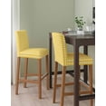 thumbnail image 2 of Yellow Bar Stool Covers Set of 4, Country French Rustic Buffalo Plaid Modern Art Stretch Washable Bar Chair Covers with Backs, Removable Pub Counter Height Chair Cover for Kitchen Dining Room Cafe, 2 of 7