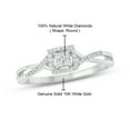 thumbnail image 4 of Cali Trove 10K White Yellow Rose Gold 1/10ct TDW Round White Diamond Composite Promise Ring, 4 of 7