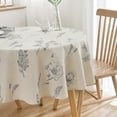 thumbnail image 2 of Mantel redondo con estampado beige de 150 cm para mesa redonda, mesa de comedor, sala de estar y picnic., 2 of 5