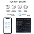 thumbnail image 4 of 4CH Wifi Smart Relay Switch Module APP RF Control with 433M Remote Controller Works with Alexa Home, 4 of 5