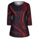thumbnail image 3 of ICHUANYI Clearance Fashion Women's Spring Printed Mid-length Sleeves Round Neck Casual Tee Tops(Red, XL) ICHUANYI WER2023081116585, 3 of 5