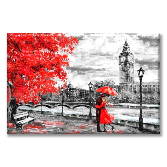 Cuadro Canva Listo Para Colgar Tipo Galería Amor London 60X90 cm Pixtreats