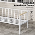 thumbnail image 4 of Aluminum Patio Furniture Set with Slim Armrests,5 Seat Modern Outdoor Conversation Set with Cushions and Coffee Table,Metal Patio Sofa Set White, 4 of 11