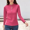 thumbnail image 5 of Wowcloth Womens Solid Color Long Sleeve Reversible Thermal Top, Soft Fleece Lining, Warm and Comfortable for Everyday Wear and Layering, 5 of 5