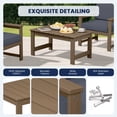 thumbnail image 3 of KINGYES 4 Pieces Outdoor Furniture Set with 10FT Patio Umbrella, HDPE All Weather Use Conversation Couch Sets,2 Armchairs & 1 Loveseat & 1 Coffee Table for Patio Backyard, 3 of 10