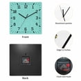 thumbnail image 2 of Turquoise Wooden Wall Clock Silent Non Ticking, Farmhouse Burlap Solid Teal Color Modern Linen Texture Square Wall Clocks Battery Operated, Decor Clock for Home Office, Living Room, Kitchen, 10 Inch, 2 of 9