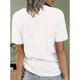 thumbnail image 3 of Camiseta gráfica de conejito de Pascua y canasta de huevos para mujer: camiseta informal de manga corta con cuello redondo gris, 100 % algodón suave, camiseta lavable a máquina para adultos, hombres,, 3 of 7
