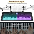 thumbnail image 5 of Infans 61-Key Electronic Keyboard Piano Set w/Lighted Key LCD Screen Stand Bench, 5 of 7