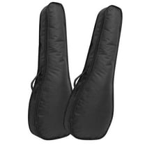 Yardwe 2Pcs Water Resistant Black Ukulele Storage Bag Oxford Cloth with Adjustable Handle Portable Case