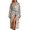 Gray, variant on Women All Over Star Print Contrast Trim Notch Collar Long Flannel Fleece Bathrobe, Belted Side Pocket Ultra Thick Warm Loungewear Spa Robe for Autumn Winter Blue M(M)