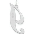 thumbnail image 3 of Sterling Silver Large Rhodium-Plated Fancy Script Letter I Initial Charm (Width 13.15) (Length 35.73) - Jbsp, 3 of 5