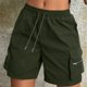 thumbnail image 5 of Pantalones Elásticos de Cintura para las Mujeres de Moda Casual Pantalones Cortos de Color Sólido con Cremallera de Bolsillo Dibujo Cómodo, 5 of 6