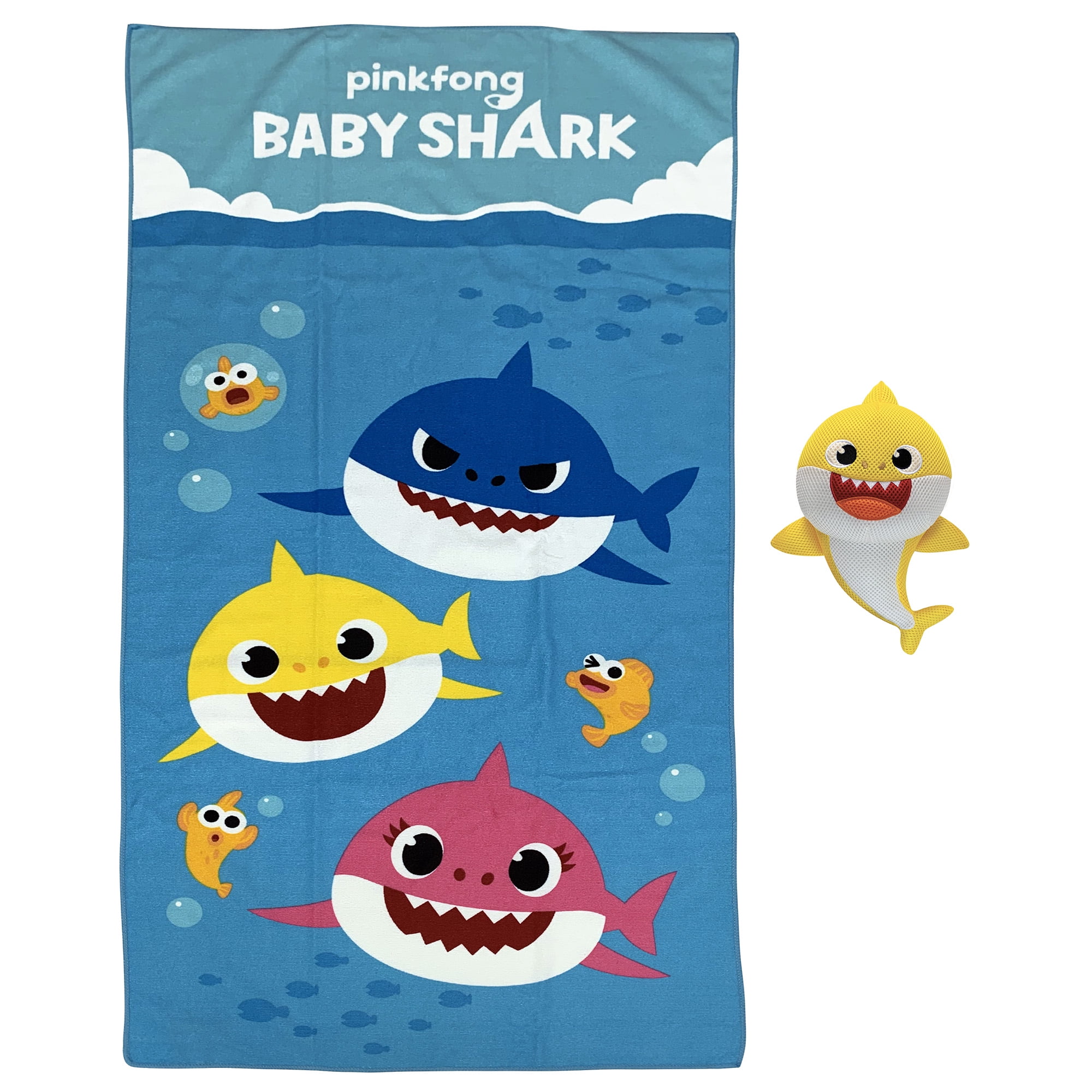 baby shark bath towel