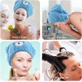 thumbnail image 5 of Toallas para secar el cabello Lindos gorros de oso Sombrero para el cabello Secado rápido Cabezal de ducha de baño Toalla Envoltura Gorro para el cabello de secado rápido, 5 of 5
