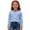 shirts 117#Blue, variant on Girls Shirts Striped Long Sleeve Tee with Convenient Side Pocket Solid Color Top Lightweight Casual Outdoor