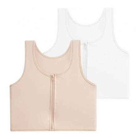 

Women s High Support Fitness Yoga Workout Push Up Zip Front Close Padded Sports Soft Bra(2-Packs)