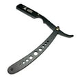 thumbnail image 3 of CS Matte Black New Ergonomic Design Folding Straight Razor, Shavette Manual Shaver Barber Salon with 100 Lord Single Edge Razor Blades, 3 of 5