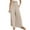 Beige, variant on Gaucho Pants for Women, Women's Textured Elastic High Waisted Wide Leg Pants with Flared Design Simple and Elegant Temperament Commuting Casual Pants Womens Culottes Beige L