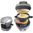 thumbnail image 1 of Beach Breakfast Sandwich Maker, Burger Sandwich Omelette Toaster Maker, Steel Nonstick Panini Press Sandwich Maker with Egg Cooker Ring, Spin Out Cooking Board, Indicator Light, for Home Kitchen, 1 of 8
