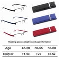 thumbnail image 5 of Half Frame Reading Glasses for Men and Women Lightweight Computer Readers with Portable Case,precious blue, 5 of 8