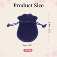 thumbnail image 2 of Uxcell Velvet Gift Bags, (3.7 x 2.8 Inch, Bright Blue) (10 Pcs) Calabash Shape Velvet Drawstring Jewelry Pouches Suit For- Birthday/Wedding/Party/Gift /Favor, 2 of 7