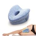 thumbnail image 3 of Morning Mist Simple Gray, Dreamy Blue Pink Cute Side Sleeping Pad with Tie Strap Knee Leg Pillow, 3 of 11