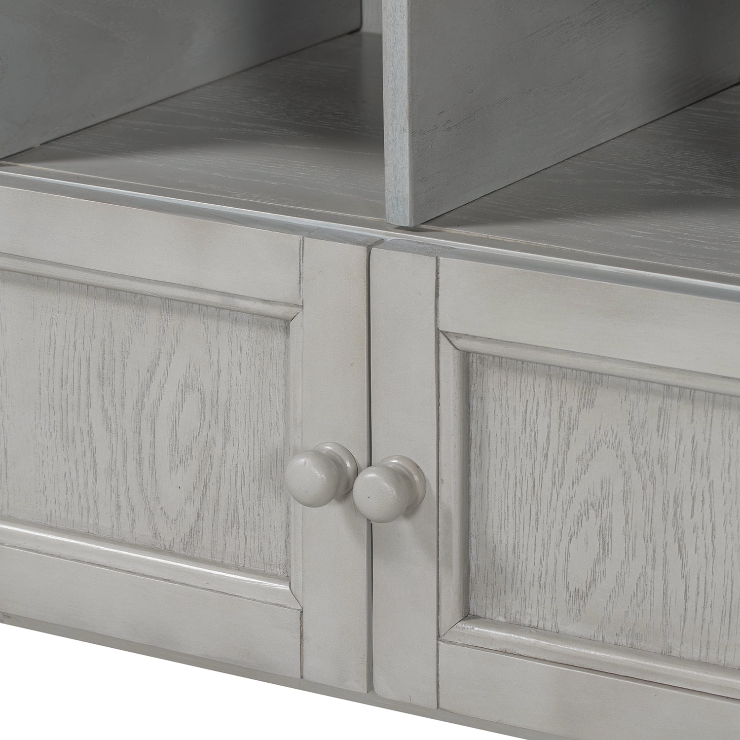 Kadyn Rustic Style Two-Door Storage Bench, Shoe Entryway Bench with Linen Upholstered Top Cushion, Pine Organizer Footrest Bench Ottoman for Entryway, Gray Wash Kadyn Rustic Style Two-Door Storage Bench, Shoe Entryway Bench with Linen Upholstered Top Cushion, Pine Organizer Footrest Bench Ottoman for Entryway, Gray Wash